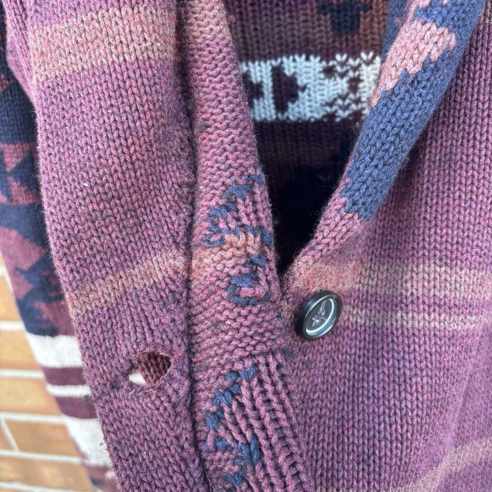 Pendleton Cardigan Shawl Neck Knit Aztec Native Womens Size Medium - Picture 4 of 9